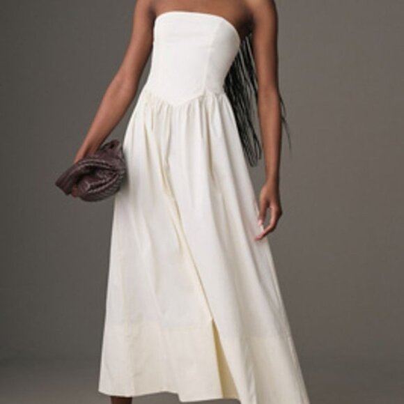 We Wore What Strapless Corset Midi Dress - Picture 1 of 2